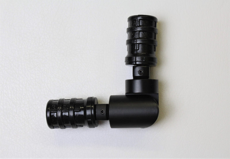 1 Inch - Corner/Elbow Adapter Hardware Piece - Curtain Accessory - Available in Gold, Silver, Black and Bronze Finish