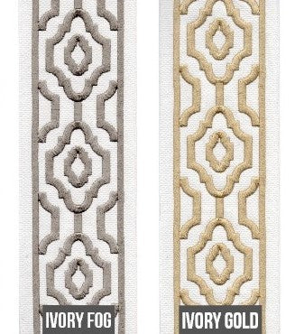 4 inch Decorative Trim By the Yard - 12 Colors Available - 24KI