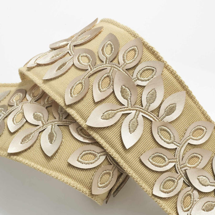 3 Inch Wide Decorative Trim - Trim By The Yard - FOLIAGE/CO - GOLD - Retail Price 86.00/Our Price 59.00 - Free Samples