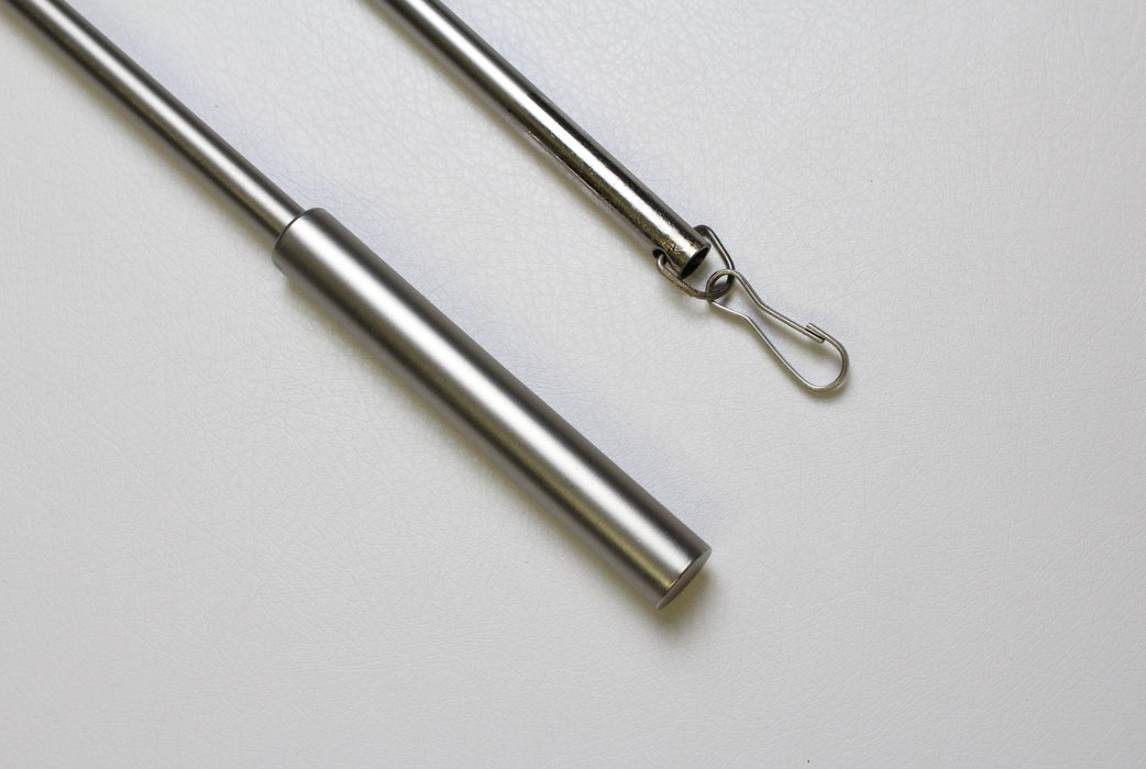 39.5 Inch Long Iron Drapery Baton- Silver