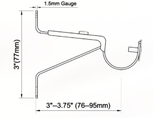 Acrylic Lucite 1 Inch Round Drapery Rod Set - With Custom Cut Curtain Rod, Adjustable Projection Brackets, Rings, and End Caps