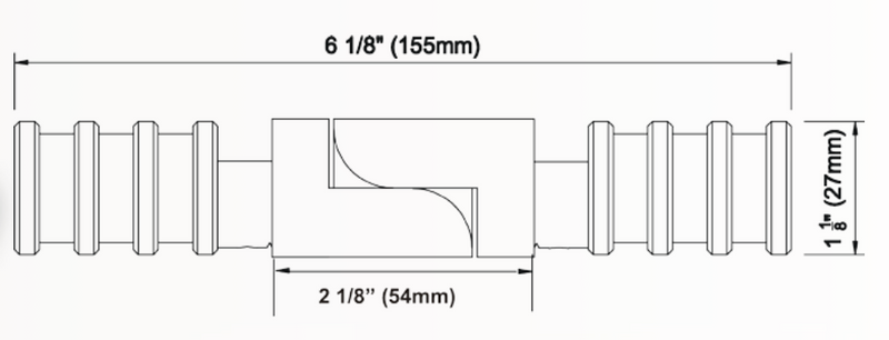 1 Inch - Corner/Elbow Adapter Hardware Piece - Curtain Accessory - Available in Gold, Silver, Black and Bronze Finish