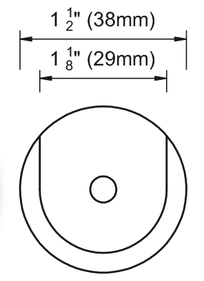 1 Inch Individual Inside Mount Bracket - Available in Gold, Black, Silver and Bronze Finishes