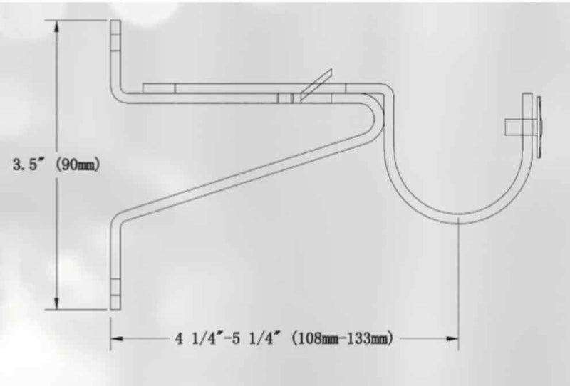 1.5 Inch Adjustable Bracket - Available in Gold, Silver, Black and Bronze Finishes