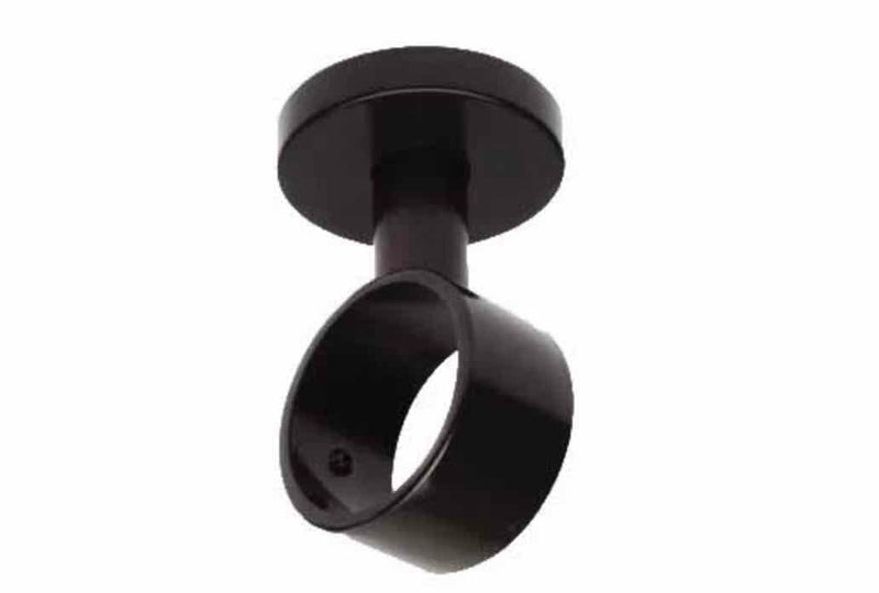 1.5 Inch Diameter - Short Enclosed/Ceiling Mount Bracket - Available in Gold, Silver, Bronze or Black Finish- IF&D Fabrics and Drapes