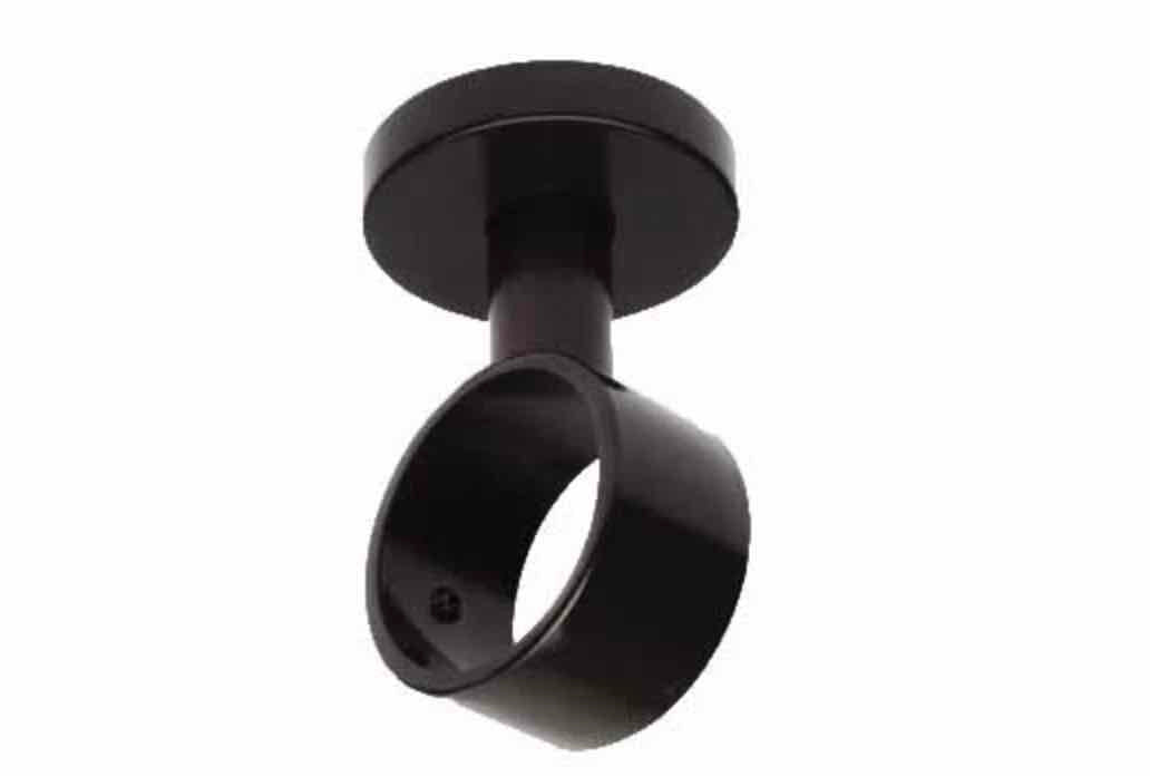 1.5 Inch Diameter - Short Enclosed/ Ceiling Mount Bracket - Available in Gold, Silver, Bronze or Black Finish- IF&D Fabrics and Drapes