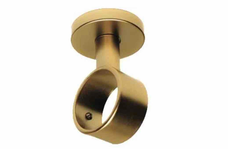 1.5 Inch Diameter - Short Enclosed/Ceiling Mount Bracket - Available in Gold, Silver, Bronze or Black Finish- IF&D Fabrics and Drapes