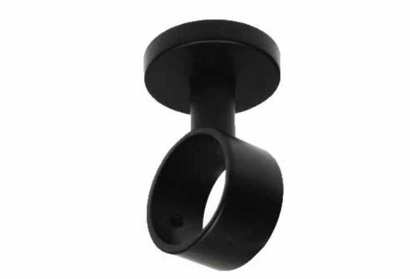 1.5 Inch Diameter - Short Enclosed/Ceiling Mount Bracket - Available in Gold, Silver, Bronze or Black Finish- IF&D Fabrics and Drapes