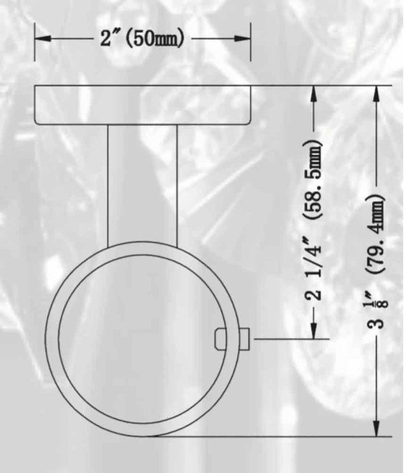 1.5 Inch Diameter - Short Enclosed/Ceiling Mount Bracket - Available in Gold, Silver, Bronze or Black Finish- IF&D Fabrics and Drapes