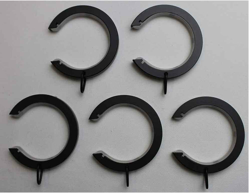 1 Inch - Bypass/Carryover Drapery Rings - Only Compatible with FabricsandDrapes Bypass Brackets - Available in Gold, Silver, Black and Bronze Finishes