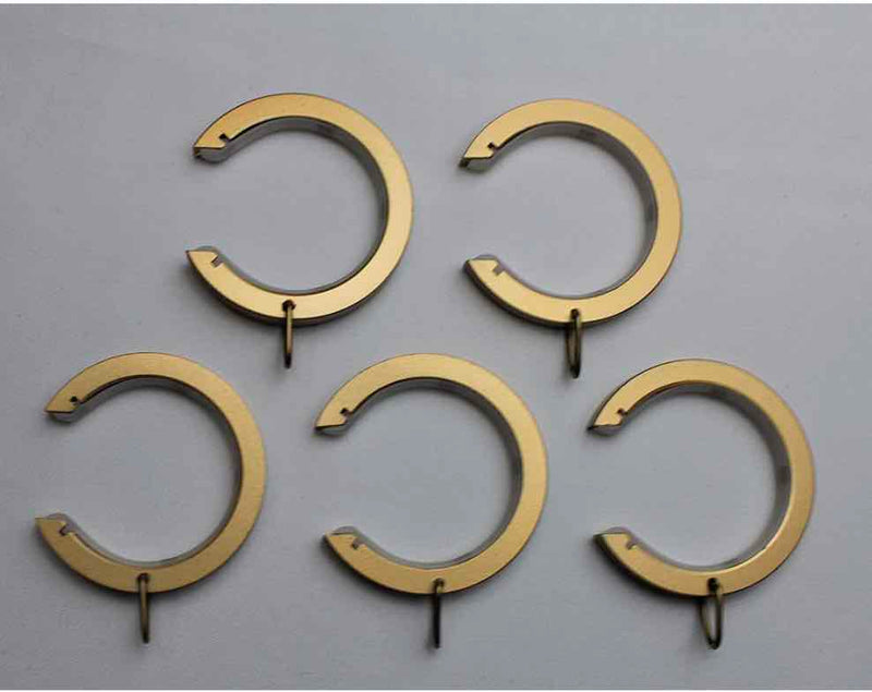 1 Inch - Bypass/Carryover Drapery Rings - Only Compatible with FabricsandDrapes Bypass Brackets - Available in Gold, Silver, Black and Bronze Finishes