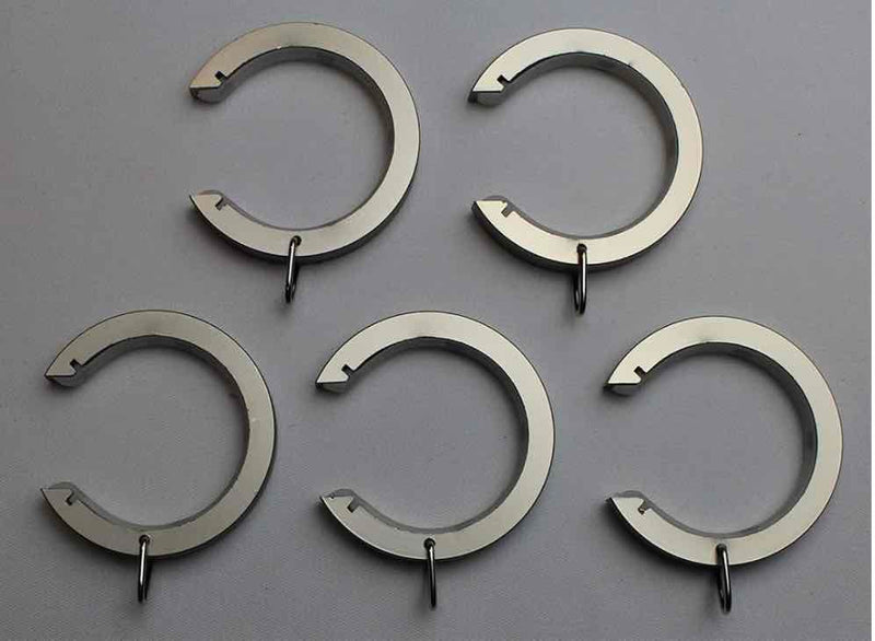 1 Inch - Bypass/Carryover Drapery Rings - Only Compatible with FabricsandDrapes Bypass Brackets - Available in Gold, Silver, Black and Bronze Finishes