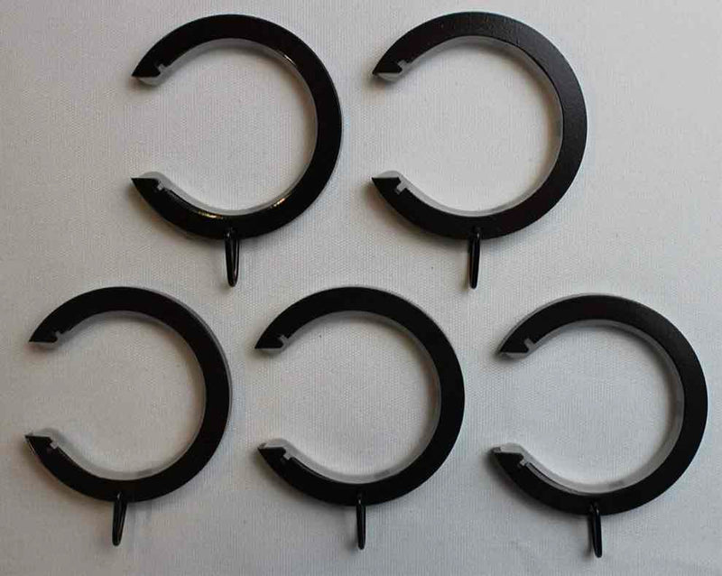 1 Inch - Bypass/Carryover Drapery Rings - Only Compatible with FabricsandDrapes Bypass Brackets - Available in Gold, Silver, Black and Bronze Finishes