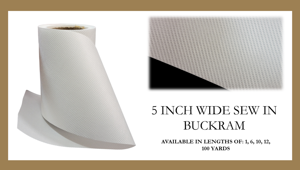 5 Inch Wide Clear/Translucent Sew-in Buckram/Heading Tape — Fabrics and  Drapes