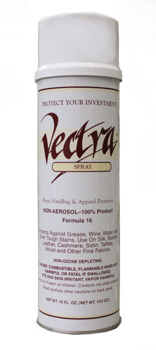16 Oz - Vectra Shoe, Handbag, and Apparel Protector - Formula 16 - Protects Against Grease, Wine, Water, Etc - Free Priority Shipping