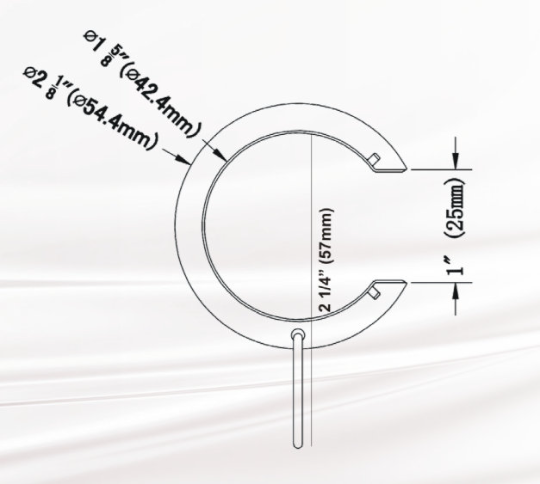 1 Inch Diameter - Bypass/Carryover Curtain Hardware 15 Piece Set - Use With Clear Acrylic or Iron Rod - Gold, Silver, Black, or Bronze Finish