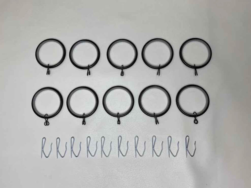 1.5 Inch - Drapery Rings with Eyelet and Plastic Insert - Available in Gold, Silver, Black, and Bronze Finish- IF&D