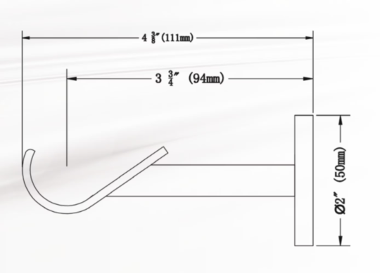 1 Inch Diameter - Bypass/Carryover Curtain Hardware 15 Piece Set - Use With Clear Acrylic or Iron Rod - Gold, Silver, Black, or Bronze Finish