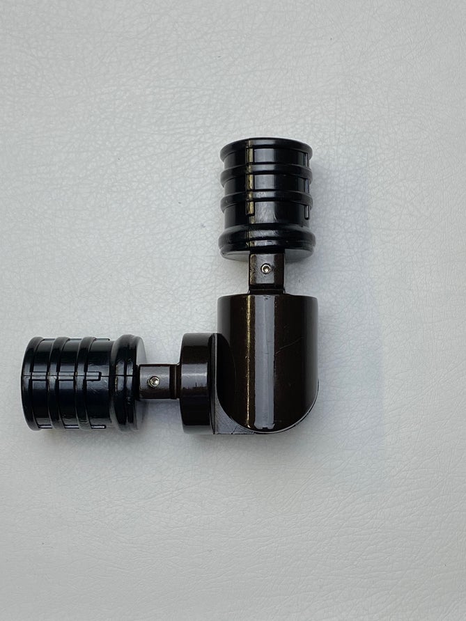 1 Inch - Corner/Elbow Adapter Hardware Piece - Curtain Accessory - Available in Gold, Silver, Black and Bronze Finish