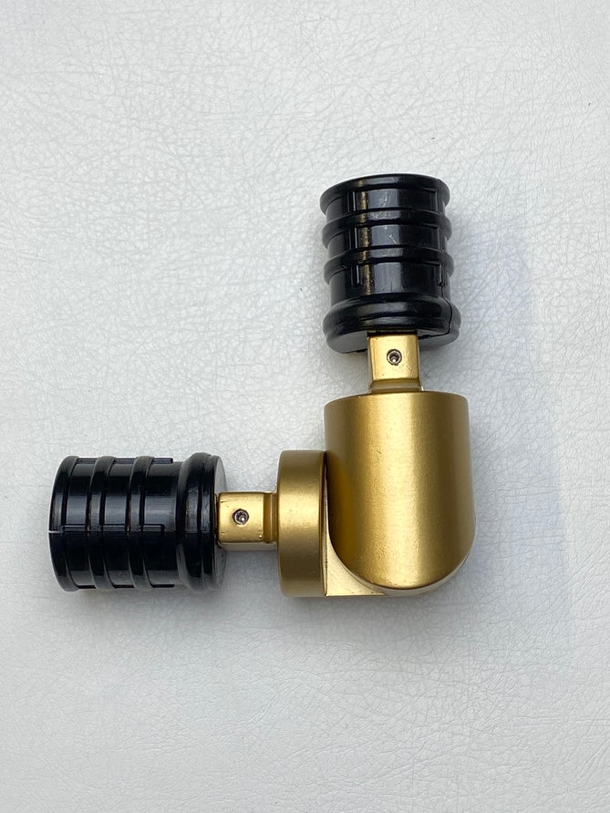 1 Inch - Corner/Elbow Adapter Hardware Piece - Curtain Accessory - Available in Gold, Silver, Black and Bronze Finish