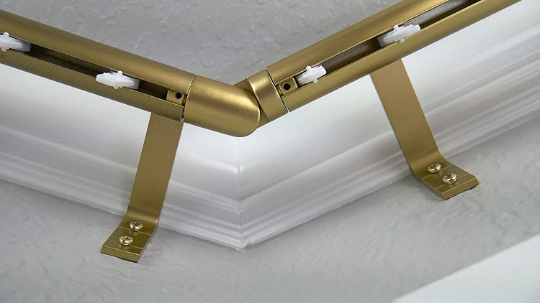 1 Inch - Corner/Elbow Adapter Hardware Piece - Curtain Accessory - Available in Gold, Silver, Black and Bronze Finish