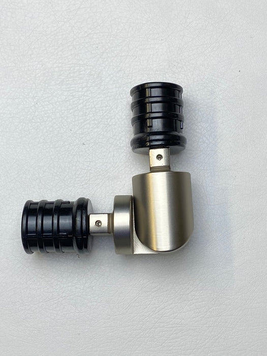 1 Inch - Corner/Elbow Adapter Hardware Piece - Curtain Accessory - Available in Gold, Silver, Black and Bronze Finish
