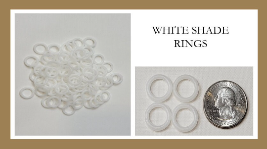 White Shade Rings - Home Sewing for Roman Shades and Valances - 3/8 In ...