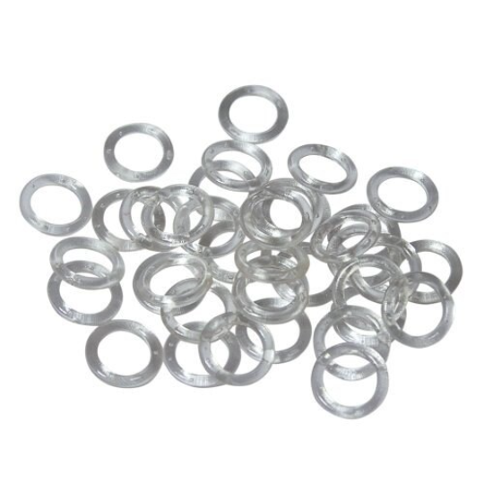 Clear Shade Rings - Home Sewing for Roman Shades and Valances - 3/8 Inch - Available in 50, 100 and 1,000 Units