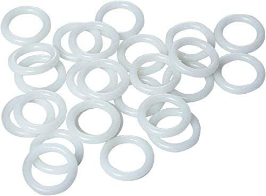 White Shade Rings - Home Sewing for Roman Shades and Valances - 3/8 Inch - Available in 50, 100 and 1,000 Units