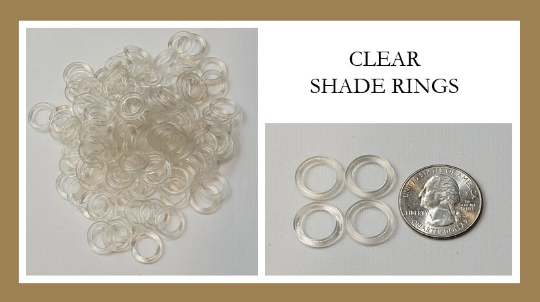 Clear Shade Rings - Home Sewing for Roman Shades and Valances - 3/8 Inch - Available in 50, 100 and 1,000 Units