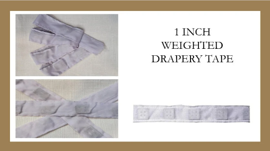 1" Curtain Weighted Drapery Tape - Available in 1, 2, 3, 4, 5, 6, 10, and 12 Yards