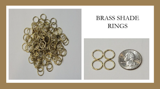 Brass Shade Rings - Home Sewing for Roman Shades and Valances - 3/8 Inch - Available in 50, 100 and 1,000 Units