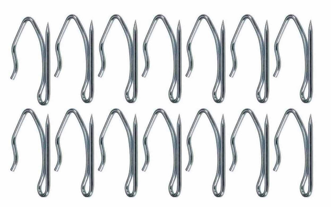 Stainless Steel Nickel Drapery Pin Hooks- 14 pack