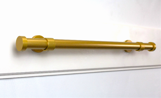 1 Inch Diameter - Iron Hand Towel Bar Set - Short Enclosed Bracket - Includes Rod, Brackets, and End Caps