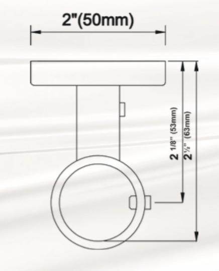 1 Inch Diameter - Iron Hand Towel Bar Set - Short Enclosed Bracket - Includes Rod, Brackets, and End Caps