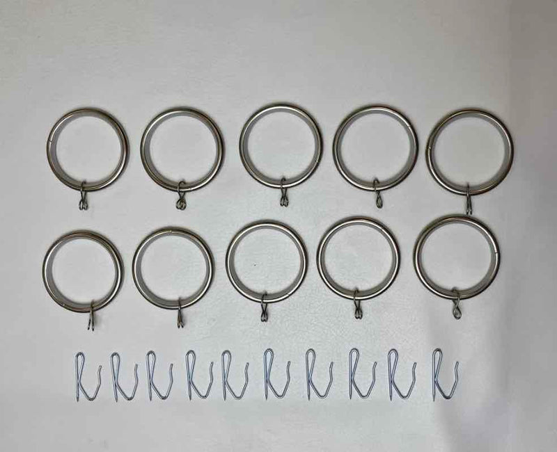 1.5 Inch - Drapery Rings with Eyelet and Plastic Insert - Available in Gold, Silver, Black, and Bronze Finish- IF&D